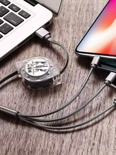 3in1 Travel Charging Cable Silve